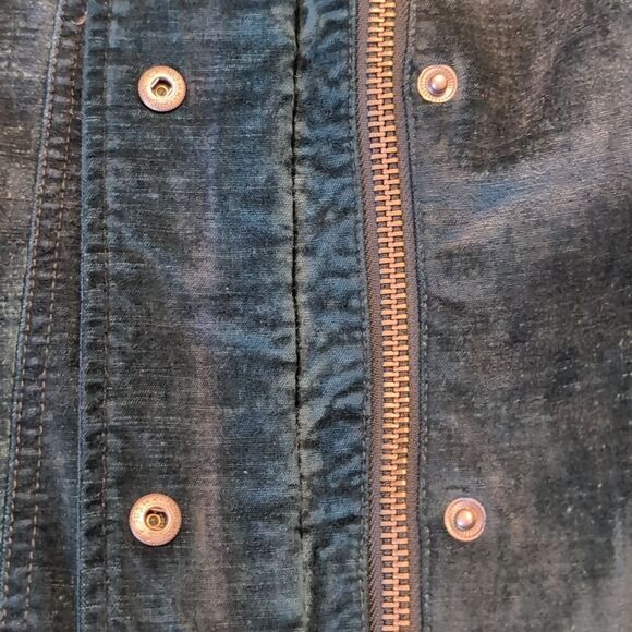 Free People Emerald Green Glam Velvet Trucker Jacket with Silver Button… - Picture 6 of 14